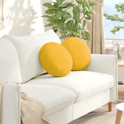 Jastučići za sjedenje 2 pcs Svijetlo žuta O 40 cm