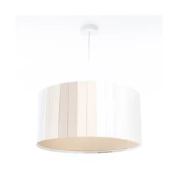 Luster na sajli STRIPES 1xE27/60W/230V prečnik 60 cm krem