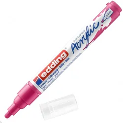 Akrilni marker E-5100 medium 2-3mm obli vrh Edding magenta