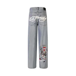 Ed Hardy Kavbojke NYC Skull modra