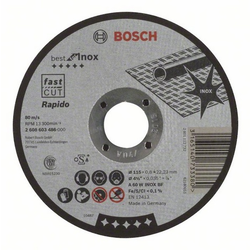 Bosch rezna ploča ravna Best for Inox - Rapido A 60 W INOX BF, 115 mm, 0,8 mm - 2608603486