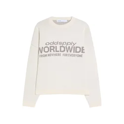 Bershka Pulover temno bež/bela