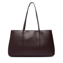 Ročna torba Calvin Klein Emblem Aop Medium Work Tote LV04F3786G Bordo rdeča