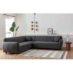 Atelier del Sofa Ugaona garnitura Eddy 280x280cm, Tamnosiva