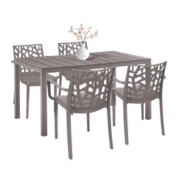 Set vrtnega pohištva Nassau 4+1 cappuccino