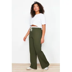 Trendyol Curve Khaki Wideleg Woven Trousers