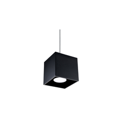 Sollux SL.0060 - Zavesni luster na sajli QUAD 1 1xGU10/40W/230V crna