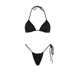 Acuarela Brand Bikini Rio Triangle Bikini Set črna