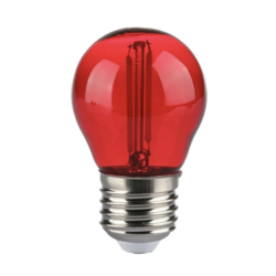 LED sijalica FILAMENT G45 E27/2W/230V crvena