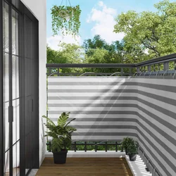 Balcony ekran Svijetlo siva i bijela. 120 x 600 cm