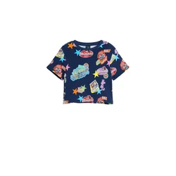 Desigual Majica mornarska/nebeško modra/rdeča