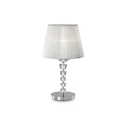 Ideal Lux - Kristalna stona lampa PEGASO 1xE27/60W/230V sjajni hrom