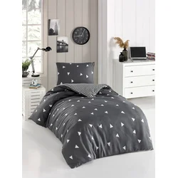 Hanah home Set Single posteljine Ucgen, 140x200cm, Antracit