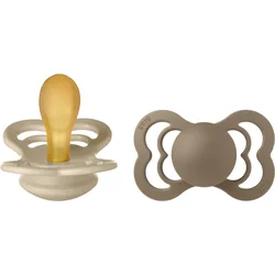 BIBS Supreme Natural Rubber Size 2: 6+ months duda Vanilla / Dark Oak 2 kos