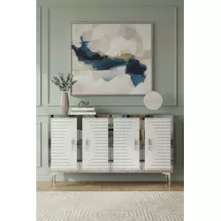 HANAH HOME Komoda Tuna 120 White Silver