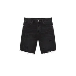 Pull&Bear Kavbojke črn denim