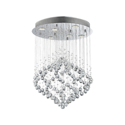 LUXERA 62412 - Kristalni plafonski luster CHESTER 6xGU10/50W/230V