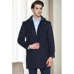 PLT9376 DEWBERRY MENS COAT-NAVY BLUE