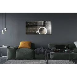 tulup.si Slika na akrilnem steklu Kava kitara 125x50 cm 2 obešalnika