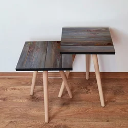 Hanah Home Set klub stočića 2Shp120, 2 komada, Tamnosivi