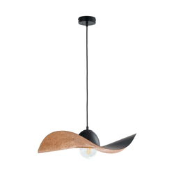 Luster na sajli KAPELLO 1xE27/60W/230V prečnik 55 cm crna/bakarna