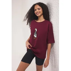 Trendyol Milla Ženska majica TWOSS25TS00201, Bordo