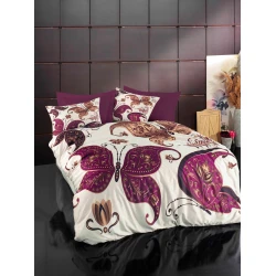 Aberto Design Set Double posteljine 485, 200x220cm, Ljubičasti