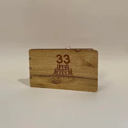 Drvena čestitka 33. rođendan, 19x16cm