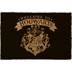 Harry Potter - Welcome To Hogwarts Black Doormat (37x55cm)