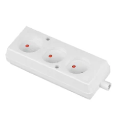 shumee Prenosna trojna vtičnica 16A 2P 250V bela GN-360