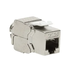 Logilink Keystone modul, Cat6A, STP, 16.0mm, 22-26 AWG, toolless, srebrna