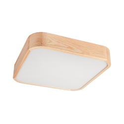 Stropna svetiljka NATURAL SQUARE 4xE27/15W/230V 45x45 cm borovina