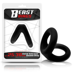 Dvostruki silikonski prsten za penis – Beast Rings