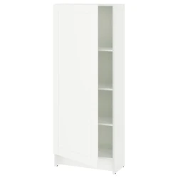 KNOXHULT Visoki element s vratima, bela okvir, 60x31x153 cm