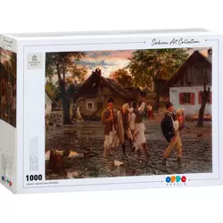 Uroš Predić - Vesela braća, žalosna im majka Puzzla Serbian Art Collection