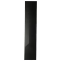 HÖGBO Staklena vrata, crna, 40x192 cm