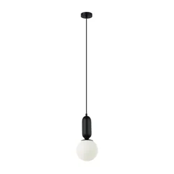ITALUX PND-02340-1S-BK - Luster na sajli ALDEVA 1xE27/40W/230V crna