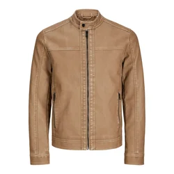 JACK & JONES Jopa na zadrgo svetlo rjava