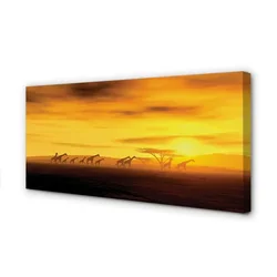 tulup.si Slika na platnu Drevo oblaki nebo žirafa 120x60 cm