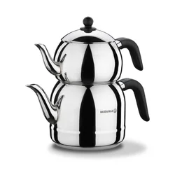 Set čajnika 1.1l/2.5l Retro inoks/crni Korkmaz