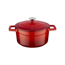 Saucepan, cast iron, 22 cm/3.4L, Folk, red - LAVA