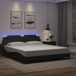 Okvir kreveta s LED-om bez madraca Zadar crni 180 x 200 cm
