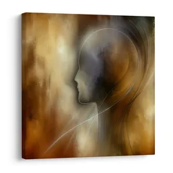 Slika skrivnostni profil v sencah - 40x40