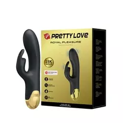 Vibrator Double Pleasure, Silikonski, 19.2cm, Crni