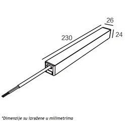 MAGNETIC SVETILJKA LED14-15W 3000K 30° 48V DC CRNA NEW