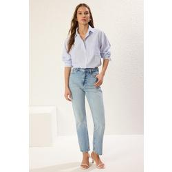 Trendyol Blue*001 High Waist Straight Jeans