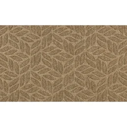 wash+dry PREDPRAŽNIK Dune Leaves Taupe 45/75 cm reliefno umazano rjava