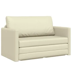 Krevet na razvlačenje Krema 124 x 71 x 78 cm Umjetna koža