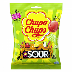 Chupa Chups Lollipops Sour Kysela vrečka 120g