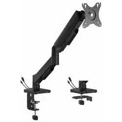 MA-DA1U-01 Gembird Podesivi stoni drzac za monitor sa USB portom, tilt 17-32 max.9kg